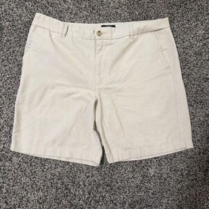 Ben Sherman Men's Khaki Shorts 36W Regular Fit Flat Front Casual Chino